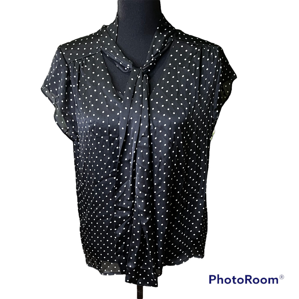Covington Polka Dot Blouse Size Large